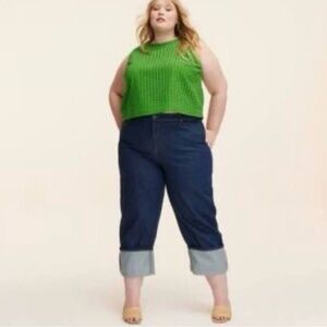 High-Rise Straight Leg Wide Cuff Jeans - kate spade new york x Target NWT